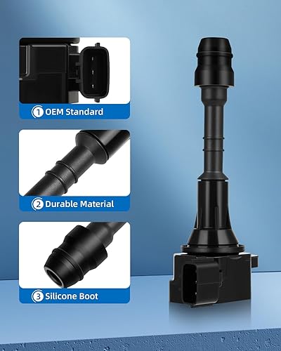 Miniatura 2 de ECCPP UF401 6 bobinas de encendido con 6 bujías de iridio para Nissan 350Z para Infiniti M35FX35 3.5L 2003-2008 UF401 IGC0007 610-58649