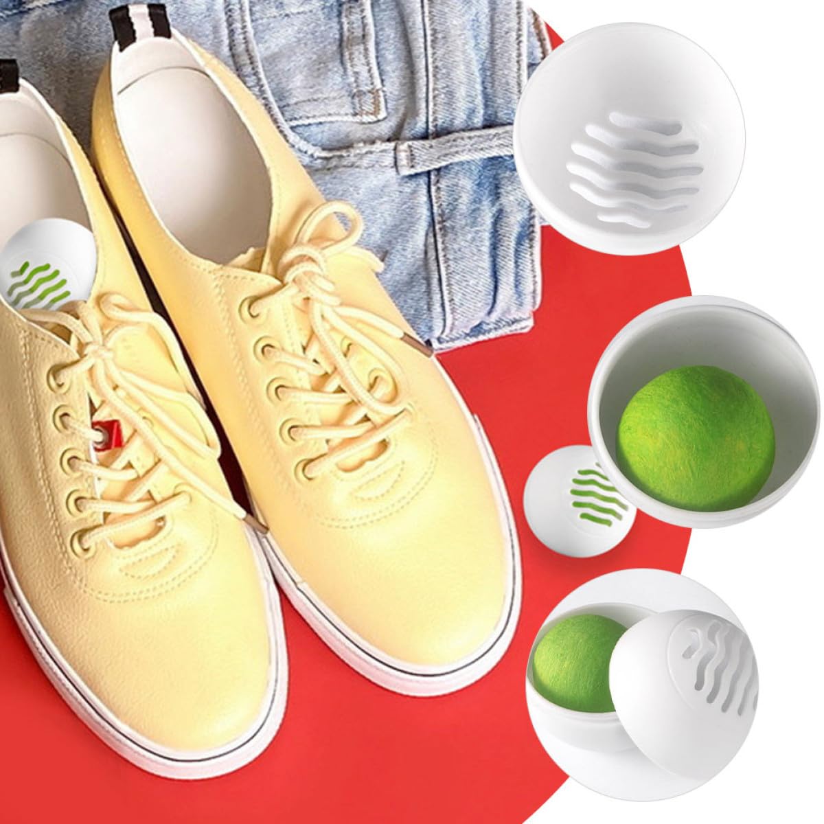 Hemobllo 16piezas Bolas Desodorantes para Zapatos y Zapatillas Eliminador de Olores para Armarios de Zapatos Neutralizador de Olor de Pies y Calzado