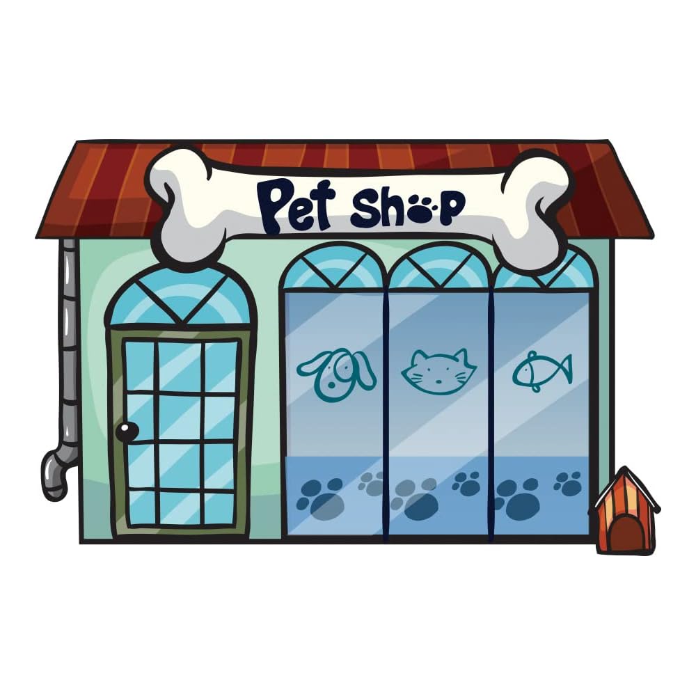 5x3ft Cartoon Pet Shop Backdrop Pet Shop Storefront Palestine Ubuy