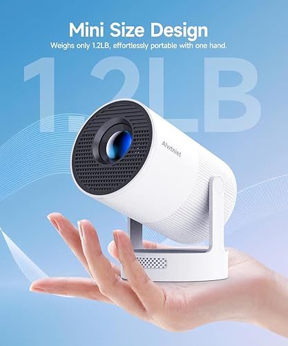 Miniatura 7 de 【Electric Focus】Mini Projector with WiFi 6 and Bluetooth 5.4, Smart Portable Projector 4k Support, 5W Soundbase Speaker, Auto Keystone 180°