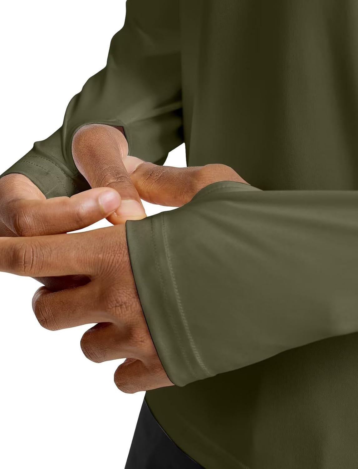 Zengjo Mens Long Sleeve Workout Shirts Light Weight Quick Dry UV/SPF Athletic T-Shirt Running Hiking with Thumb Holes - Image 4