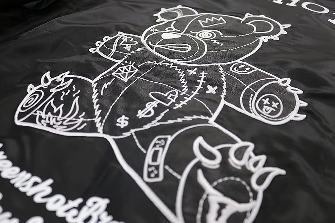 SCREENSHOT Hip-Hop Urban NYC Fashion Bomber Jacket - Modern Outdoor Lightweight Streetwear Graffiti Print Zip Up Top - Image 4