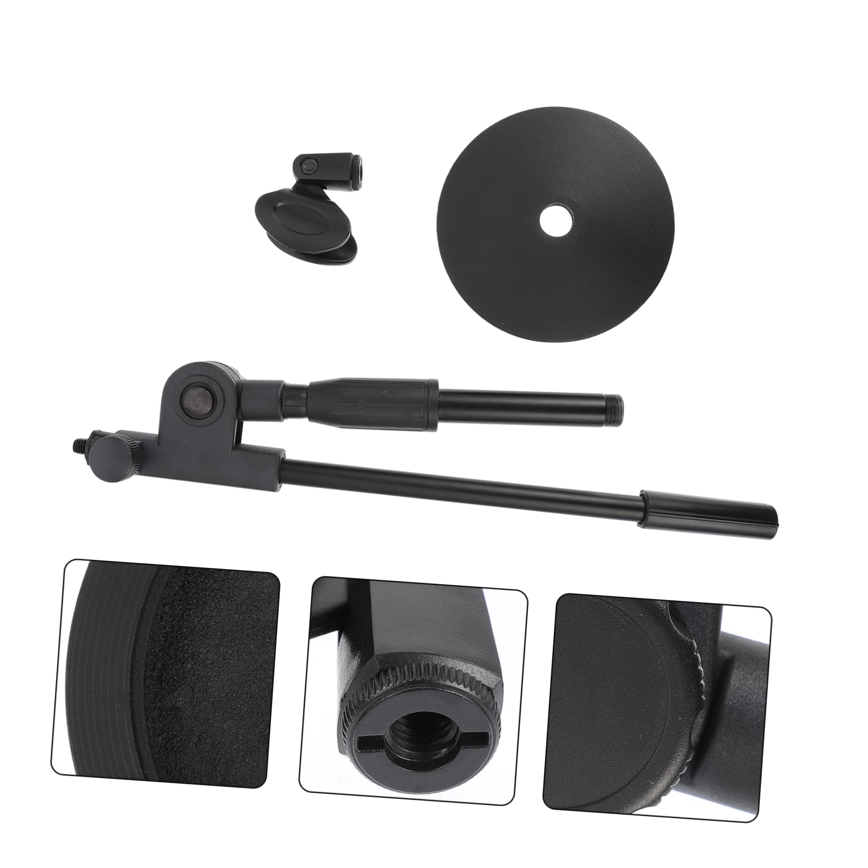 BESPORTBLE 1Stück Mikrofonhalter mit Verstellbarem Boom Arm Robuster Tischmikrofonständer für Broadcast Podcasting und Live Performances Langlebig und Vibrationsdämpfend für Meetings