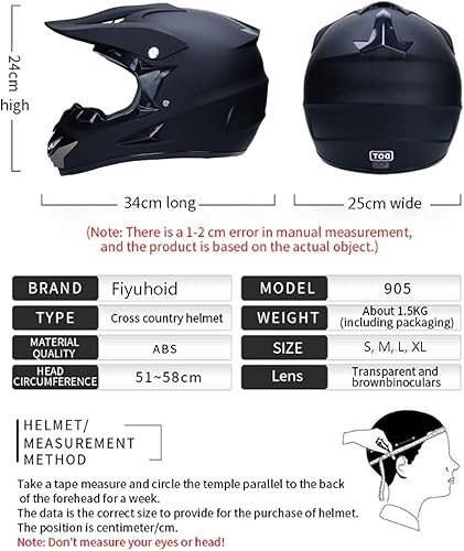 Miniatura 6 de Casco de motocross para jóvenes, con guantes de máscara de gafas, casco de motocicleta todoterreno para adultos y niños, casco de motocicleta