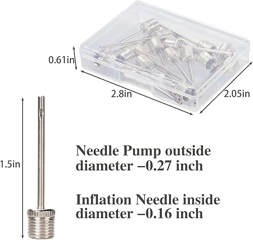 Miniatura 2 de Therma Aguja de bomba de bola  Aguja de inflado de bomba de bola de acero inoxidable 304, agujas de bomba de aire, para pelotas deportivas,