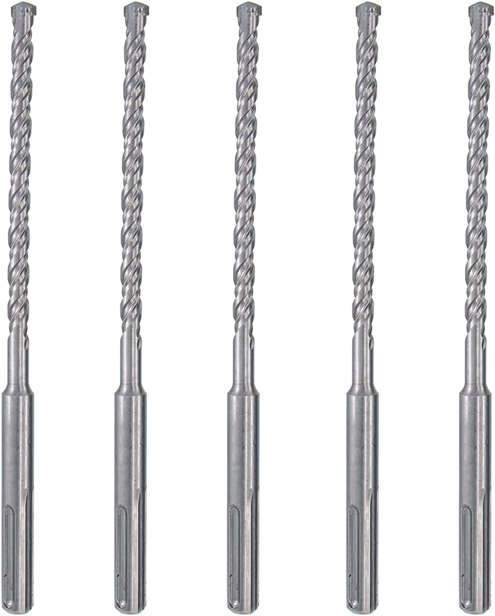 SDS Plus Hammer Drill Bit 5Pcs 5/32 in. x 8 in. Masonry Concrete Rock Drill