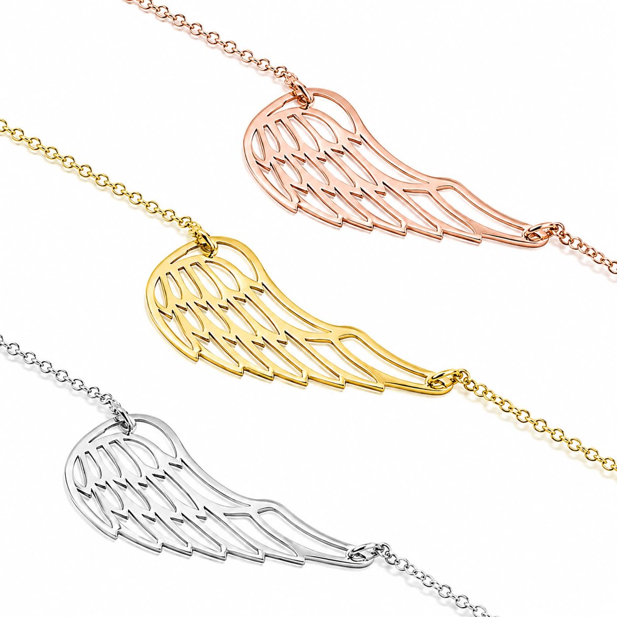 Pulsera de ala de ángel, regalo en el día de San Valentín para novia/esposa, pulsera de plata de ley 925, regalo para hija/mamá/hermana, regalo de cumpleaños