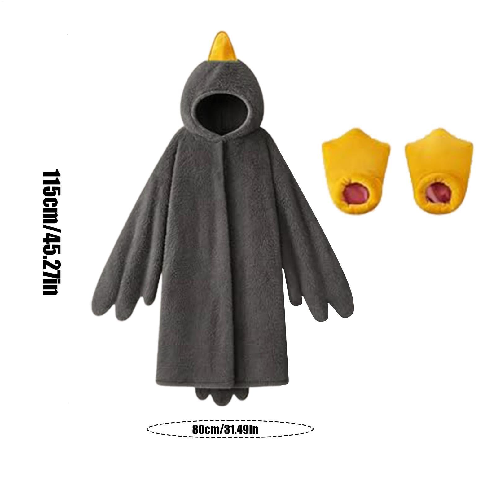 Goose Tutina divertente calda oca corallo pile | Graziosa coperta con cappuccio per il freddo inverno, casa, camera da letto, feste, riunioni di sonno