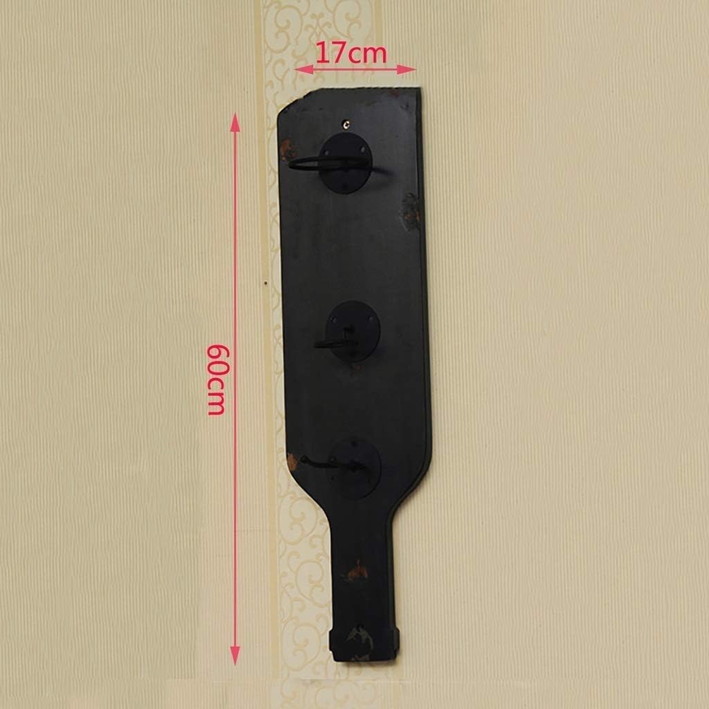 Bottles Wall Mounted Wine Rack with Glass Holder Wooden Iron Decorative Frame Wall Hanging Type Upside Down Goblet Rack Storage and Display Stand Livingroom Kitchen (Color : A6)