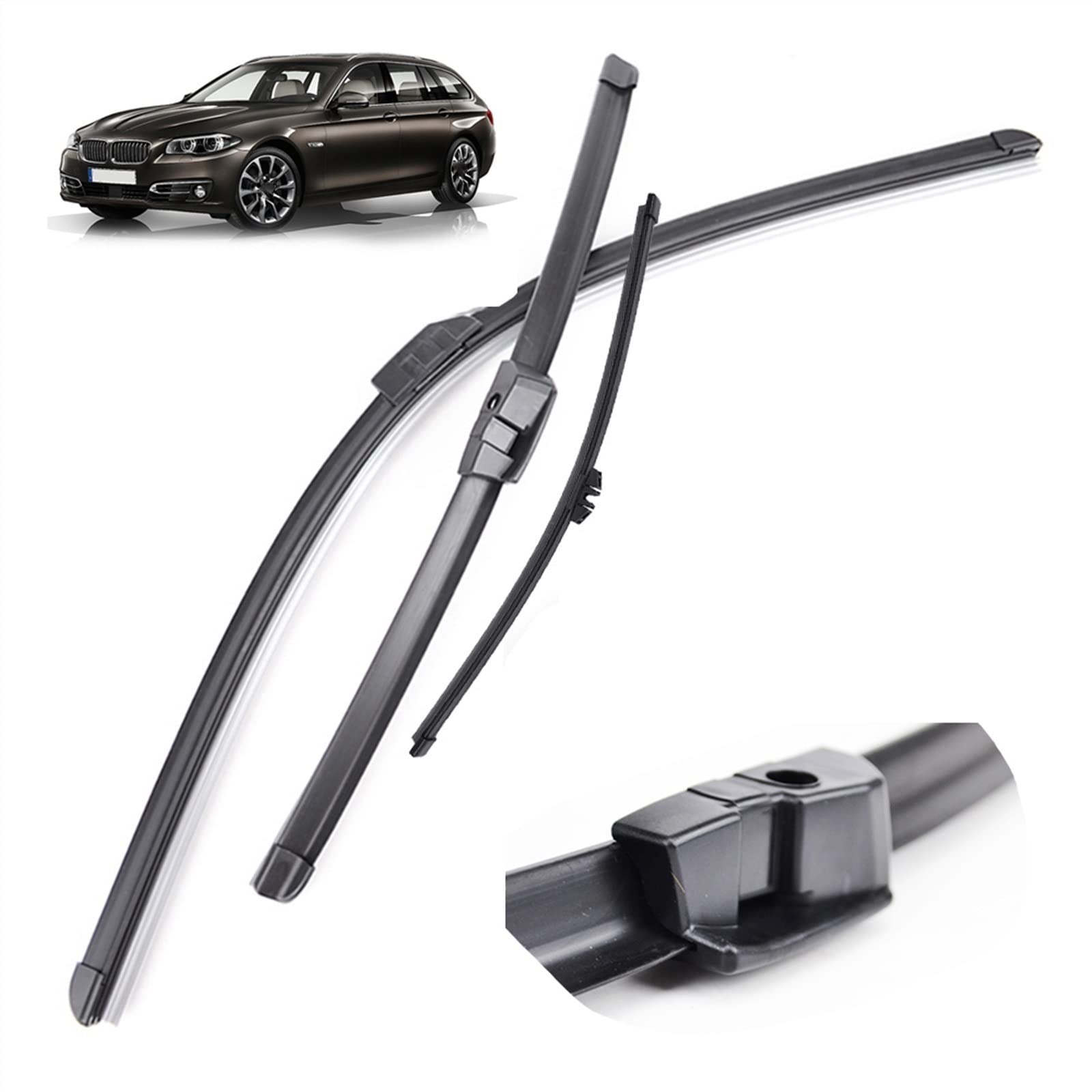 WITTSY Parti Tergicristalli Tergicristallo Spazzole Tergicristallo Auto Anteriore Lunotto Tergicristallo per BMW Serie 5 F11 518d 520d 525d 530d 535d M550d Touring 2011 2012 2013 2014