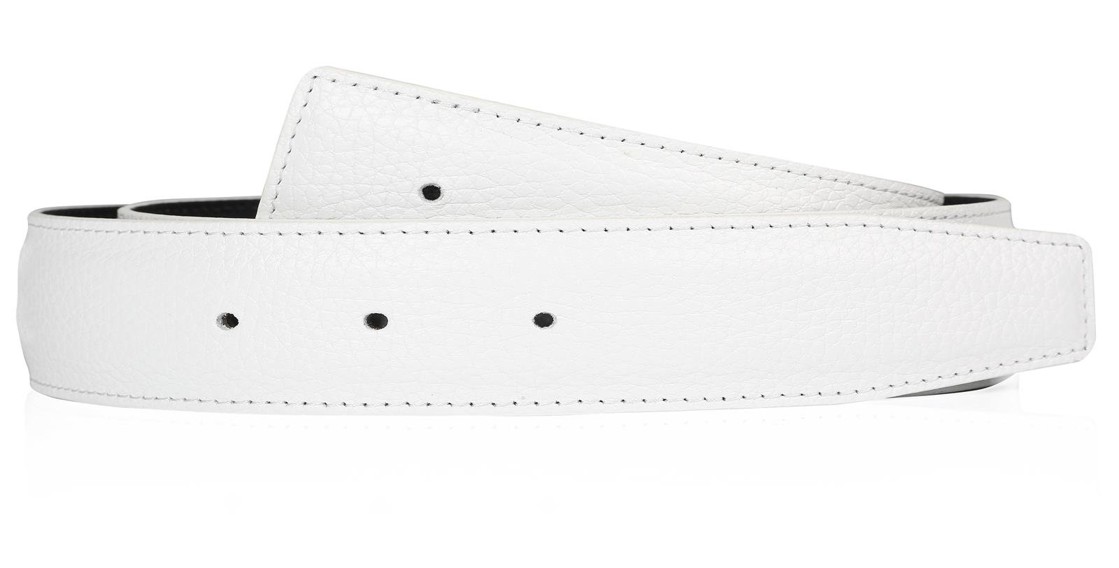 Exklusiver Hochwertiger Herren & Damen Echtleder Wendegürtel in Weiß 31mm Gürtel