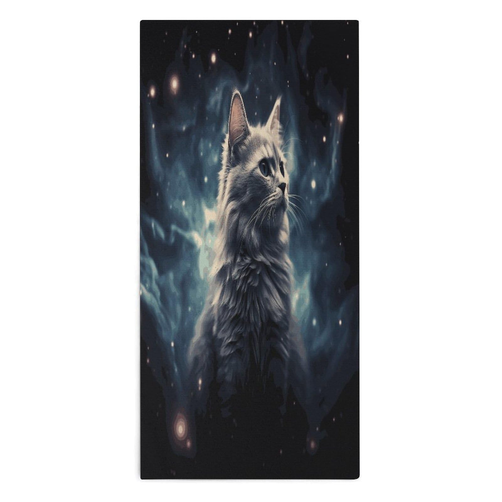 Btcowzrv Style A Cat In A Nebula Bath Towel Beach Towels Shower Towel