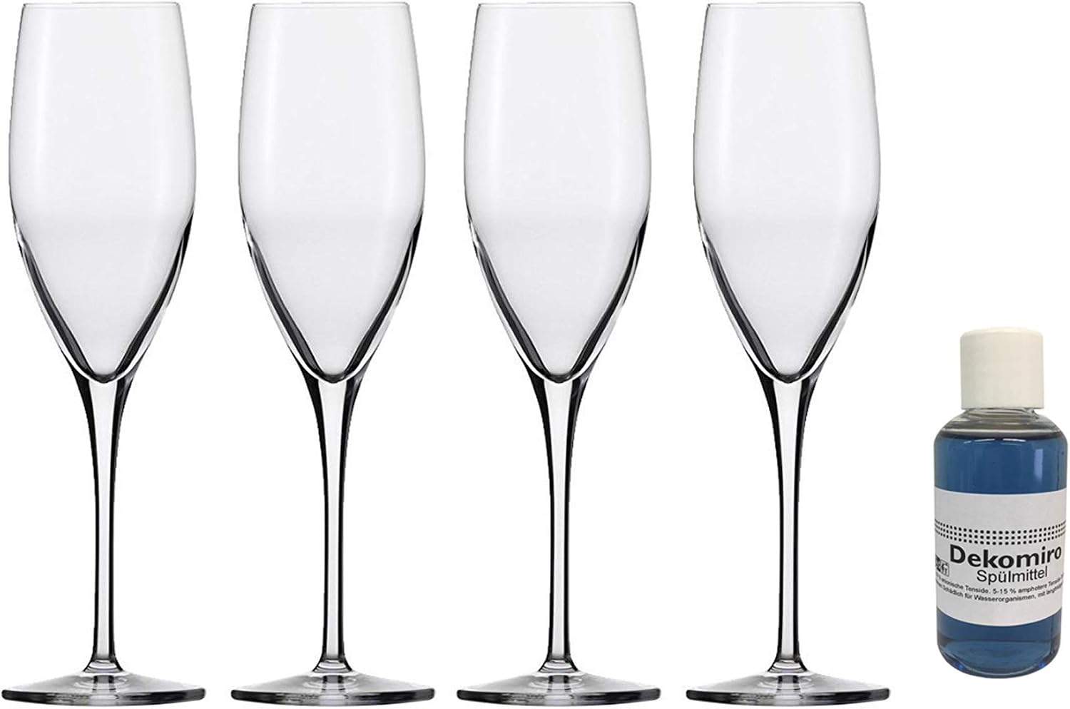 Set Di 4 Bicchieri Da Grappa Eisch Superior Sensisplus Con Detersivo Dekomiro 50ml – Cristallo, Altezza 203mm