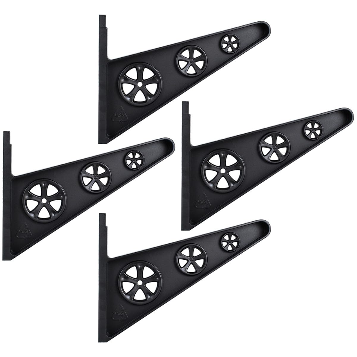 ibasenice Support Mural Noir pour Snowboard et Batte de Baseball en Plastique PP, Facile à Installer, Gain de Place pour Rangement à Domicile