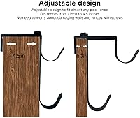 Vista 7 de Fdit 2 ganchos ajustables para postes de piscina, ganchos de metal de hierro para poste de piscina, accesorios de piscina para postes de piscina