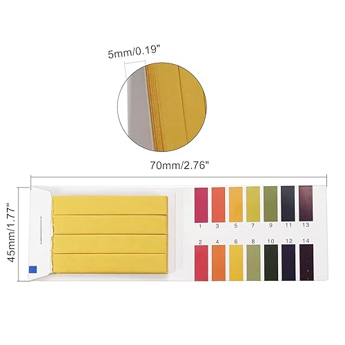 Miniatura 2 de Bettomshin 15 paquetes de 1200 tiras de papel de prueba de pH 1-14, tiras de tornasol de papel indicador, 80 unidades por paquete para pruebas de