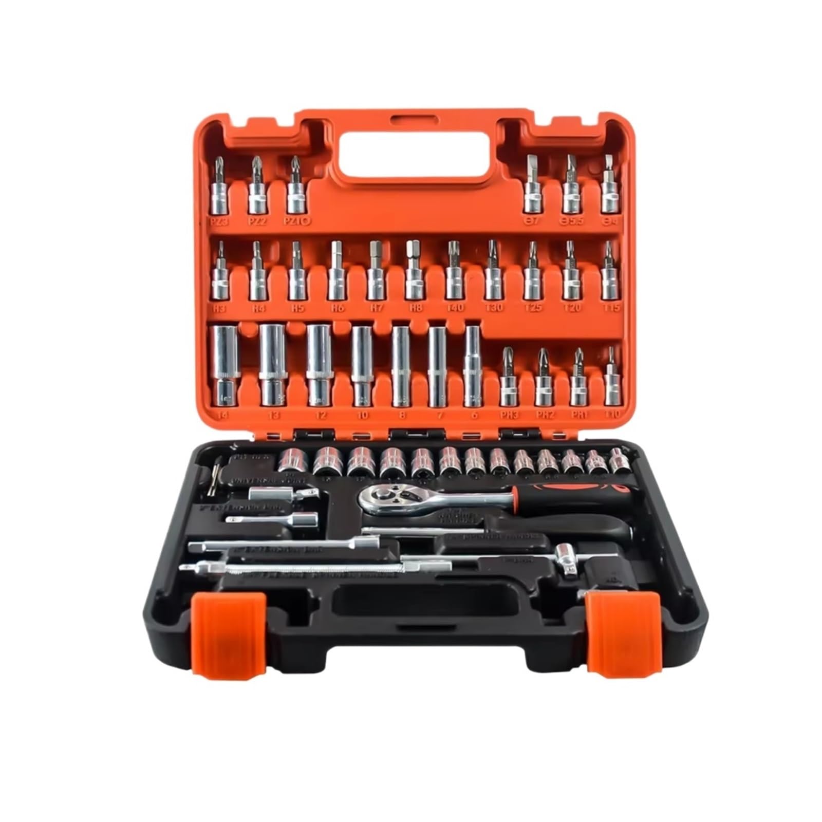 Set attrezzi da officina 53 Pz 1/4 Pollici Drive Socket Ratchet Wrench Strumento Strumento Di Riparazione Auto Per La Riparazione Auto E La Casa 1/4 DR Presa Strumento Mano