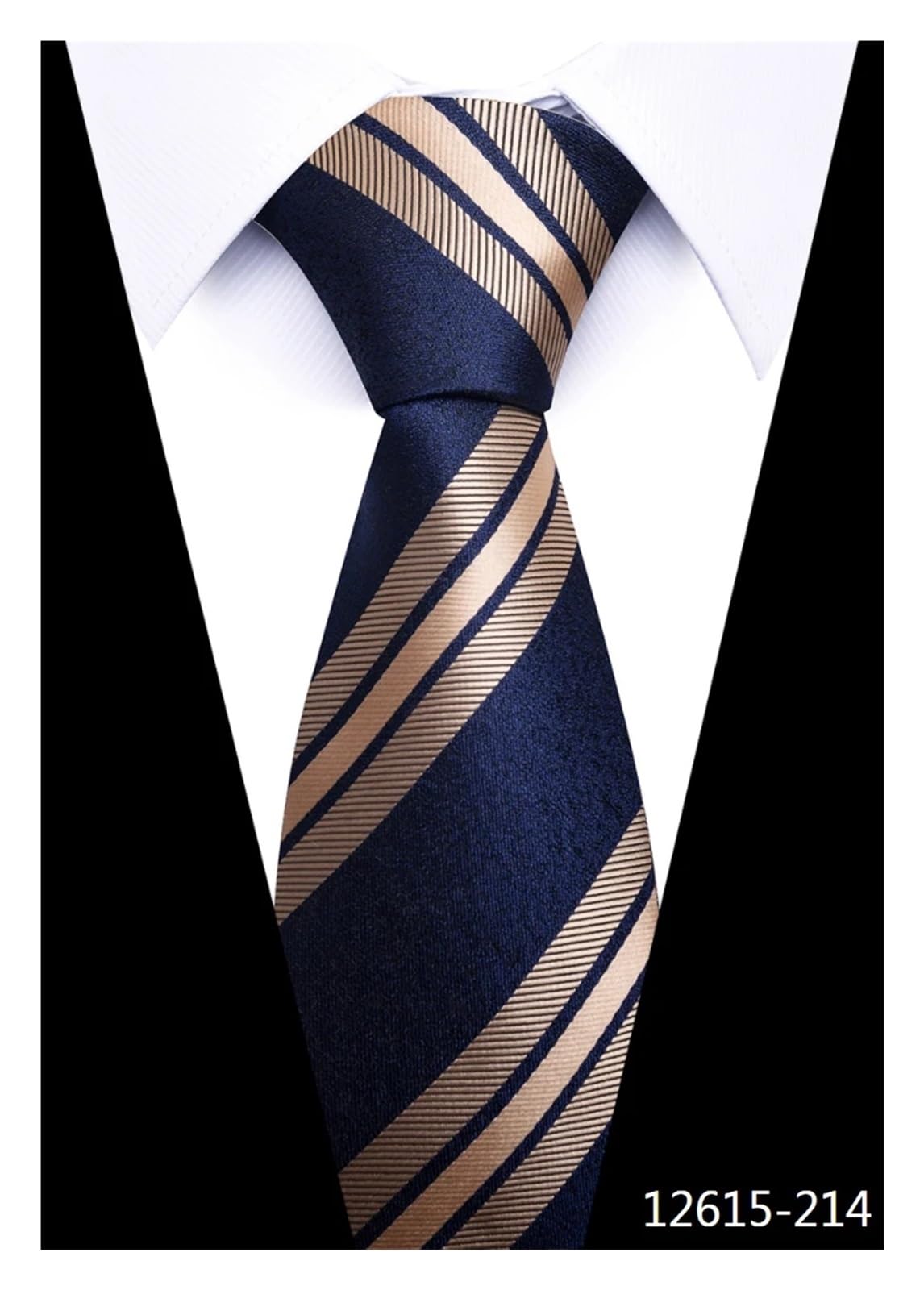 HKYBCF Men Necktie Silk Men's Tie 7.5cm Blue Necktie Green & Orange Silk Gravatas For Men Floral Fit Wedding Workplace Slim(214)