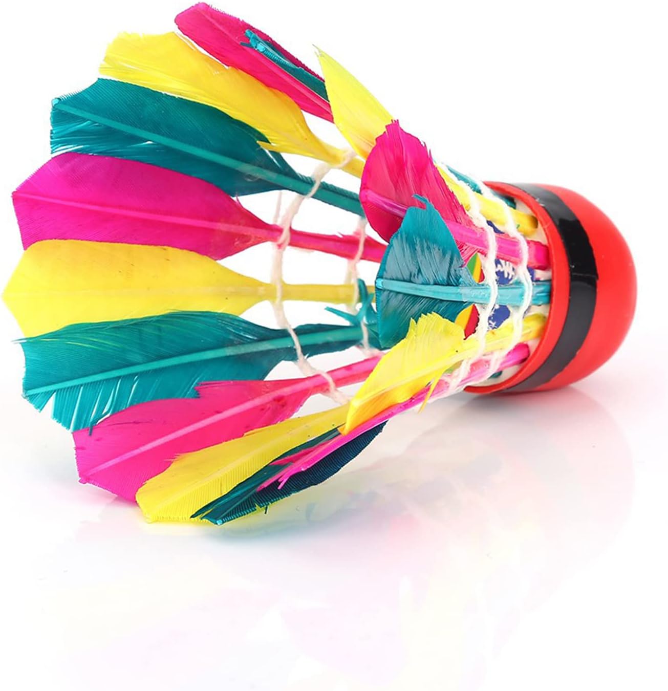 11Pcs Sturdy Badminton Shuttlecocks | High - Grade Duck Feather & Foam Head | Stable Flight for Training/Casual Play | Colorful Sports Accessories