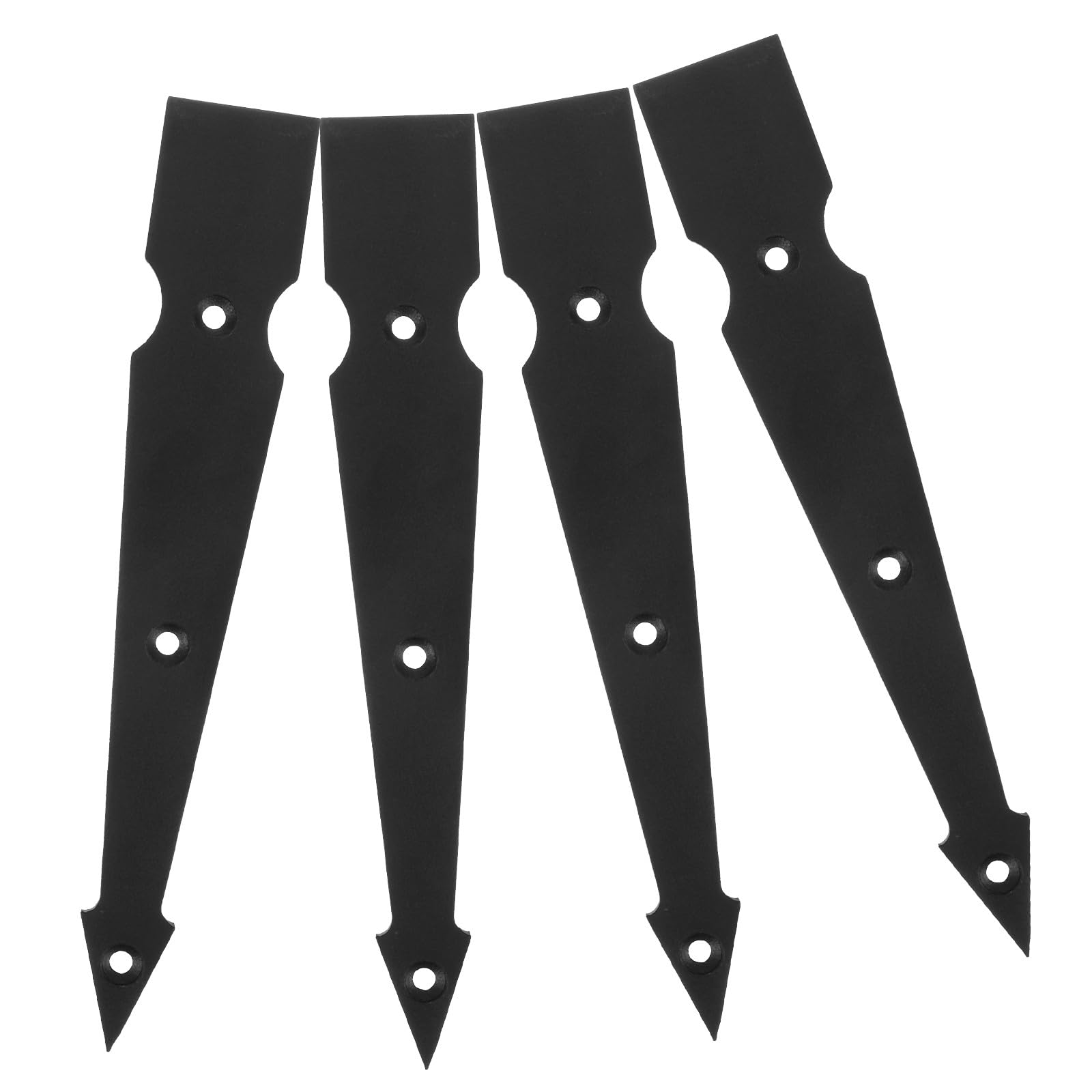 Quincaillerie pour porte de grange Sosoport en acier carbone mat noir - Lot de 4 pièces