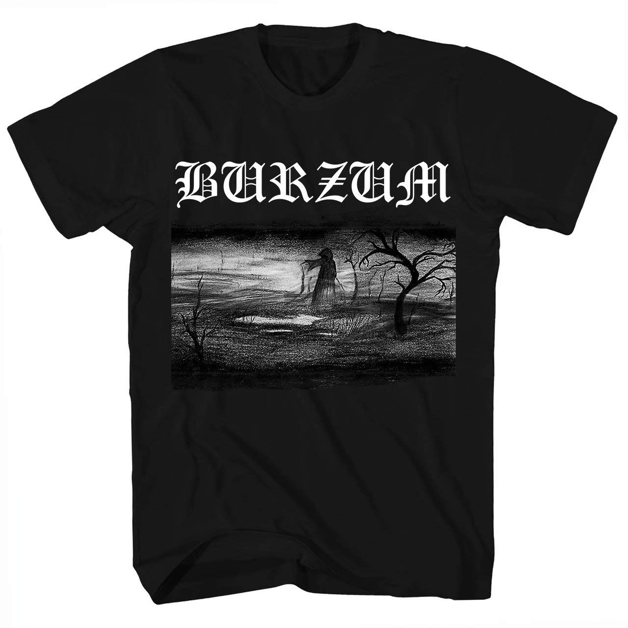 Buy Men's Burzum Shirt Album Cover Black Metal Band t Shirt Graphic