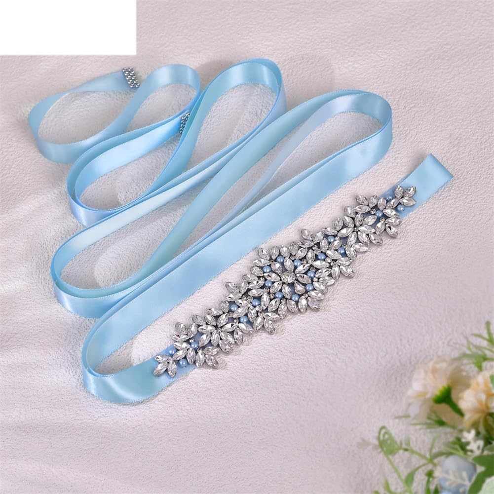 Cinturón de boda para decoración de novia, diamantes de imitación cosidos a mano, para fiestas, banquetes, vestidos, accesorios