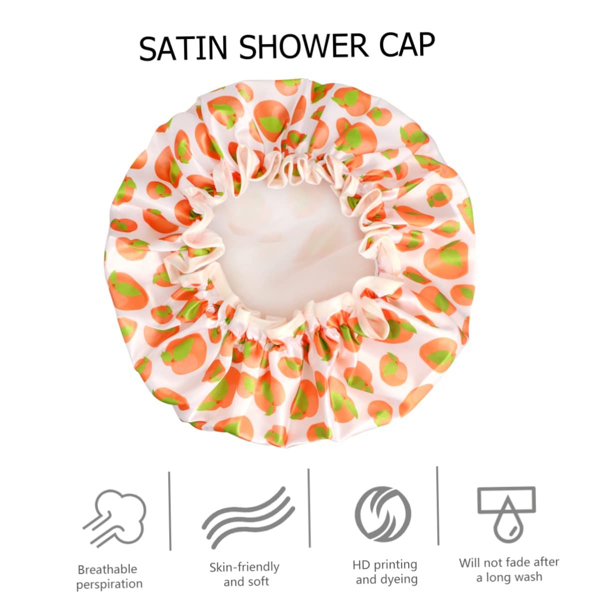 Housoutil 12pezzi Cuffie Da Impermeabili Satin Per Donne Cappelli Da Notte Stile Stampa Doppio Per Bagno e Bellezza