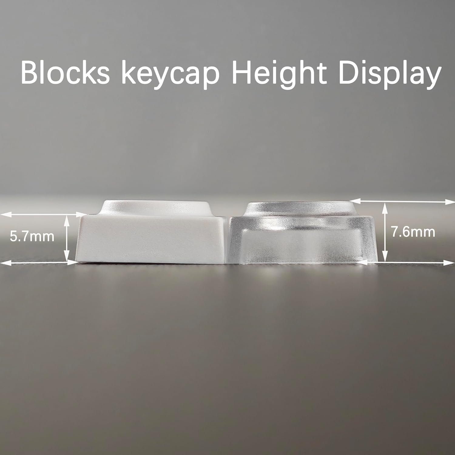 YMDK Keyboard Keycap Set 32 Keys Modifiers Novelty Keys Transparent Frosted PC Keycaps for MX Switches Mechanical Keyboard