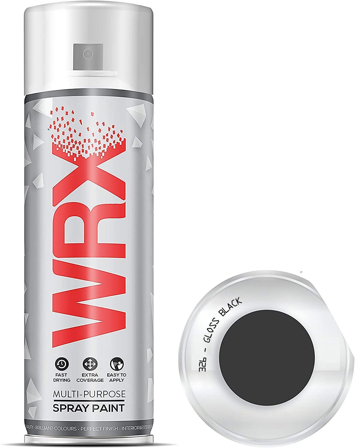 WRX 4 x Spray Paint 400 ml - Gloss Black 326 RAL 9005