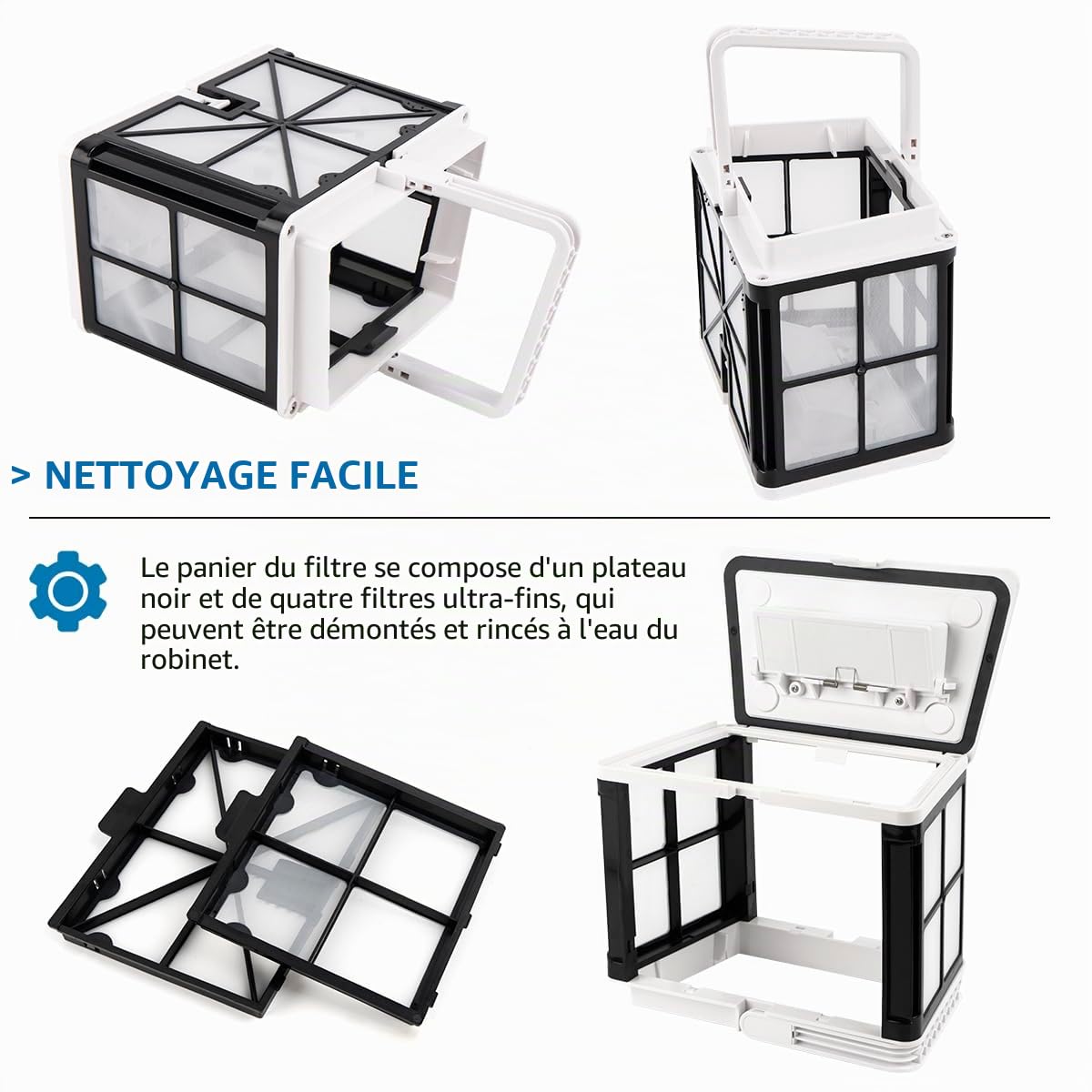 YanBan Panier filtrant standard compatible avec les robots de piscine Dolphin S100, Active 10, 15, Echo, Nautilus CC, E20 et Proteus DX3, numéro de pièce 9991459-R1
