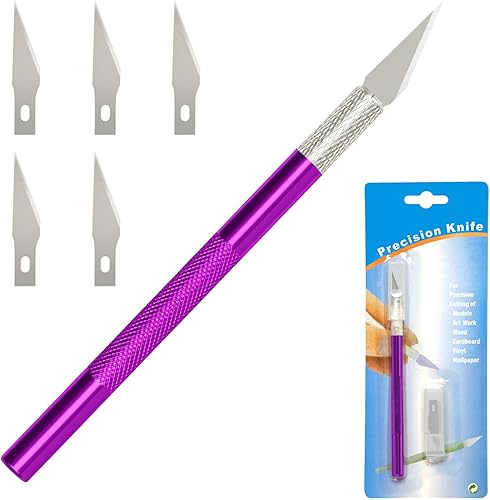 Kit de cuchillos para manualidades, juego de cuchillos afilados y cuchillo Exacto para tallar, modelar, álbumes de recortes, esculturas y más, ideal
