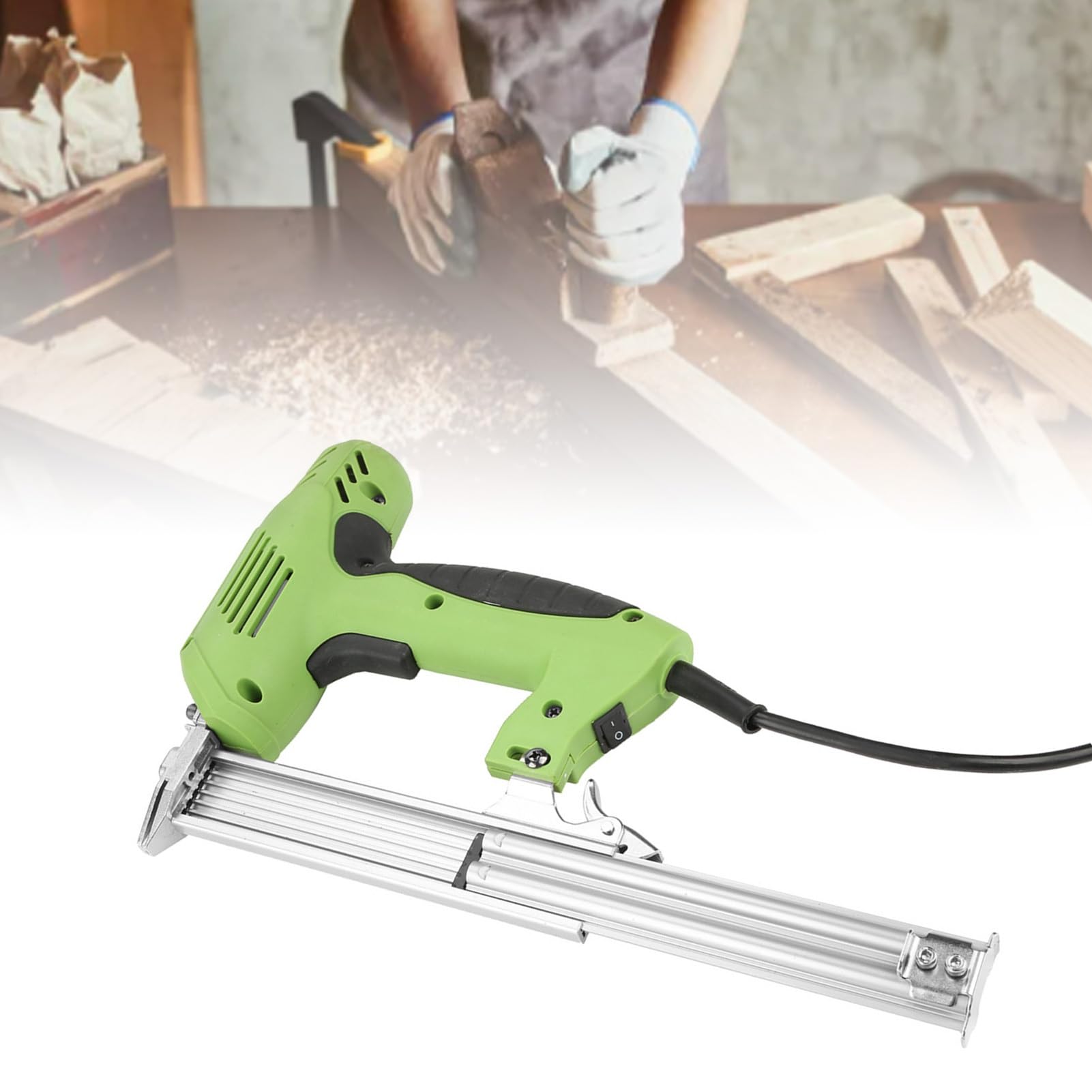 FTVOGUE Clavadora de Clavos con Cable de Clavos Eléctricos Clavadora Eléctrica con Cable con Aluminio de Aluminio de Alta Resistencia Manja de Agarre Suave para el Conjunto de Muebles
