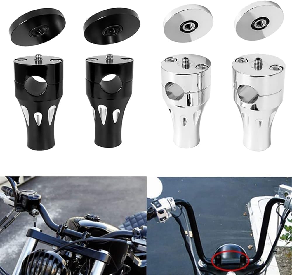 Motorcycle Universal 1 Cafe Racer 1" 25mm Handlebar Riser Clamp Mount For Harley Touring Dyna Sportster Honda Yamaha Kawasaki