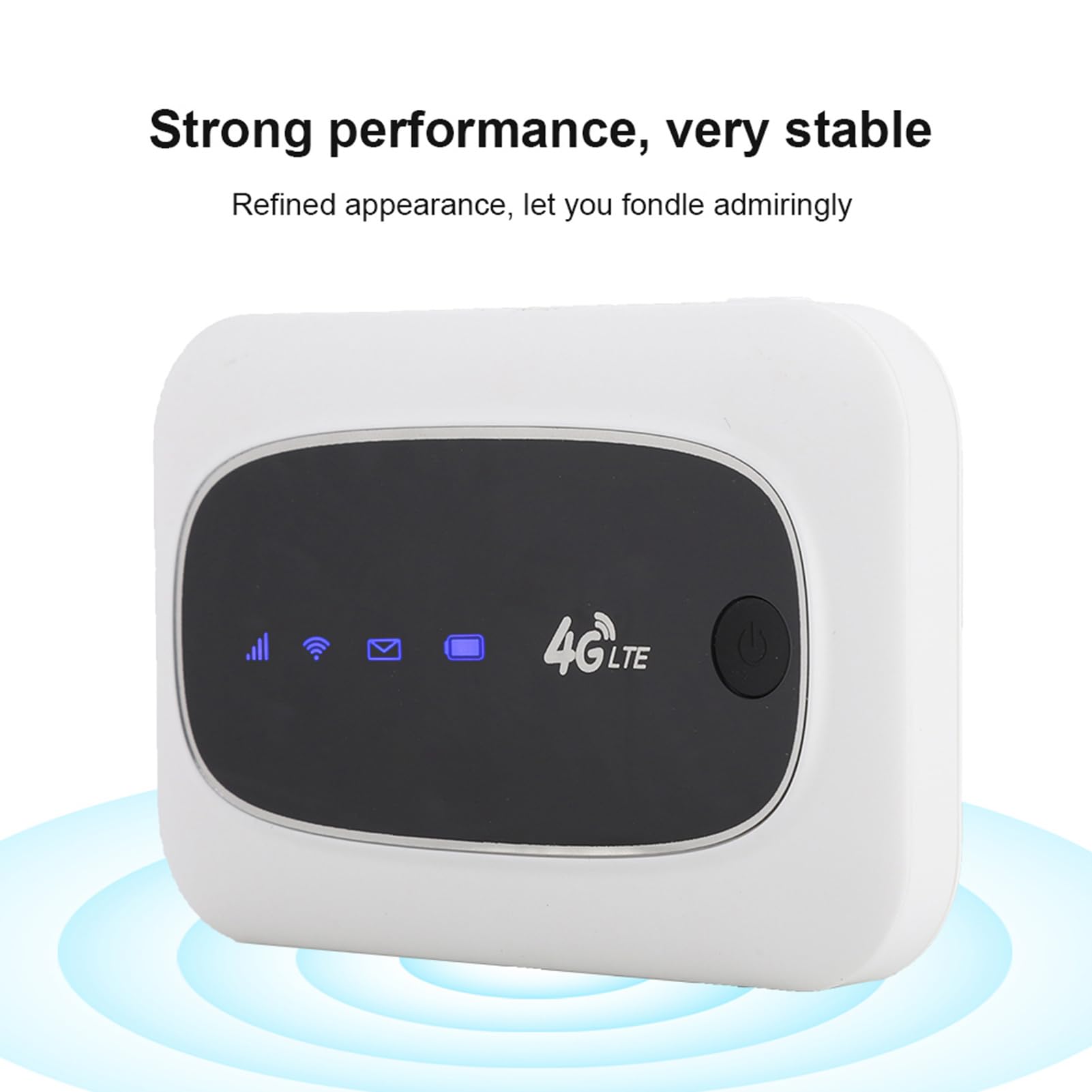 Szybki Przenośny Modem WiFi z Bezprzewodowym Routerem Mobilnym 4G dla Europy i Azji, Kompaktowy i łatwy w Użyciu (Biały)