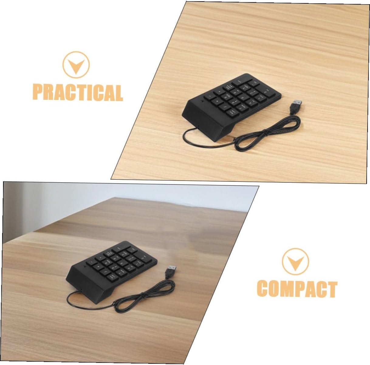 NUOBESTY 2pcs USB Numeric Keypad Number Pad 18 Keys Financial Accounting Keyboard Portable Mini Number Keyboard for Laptop PC Desktop Notebook