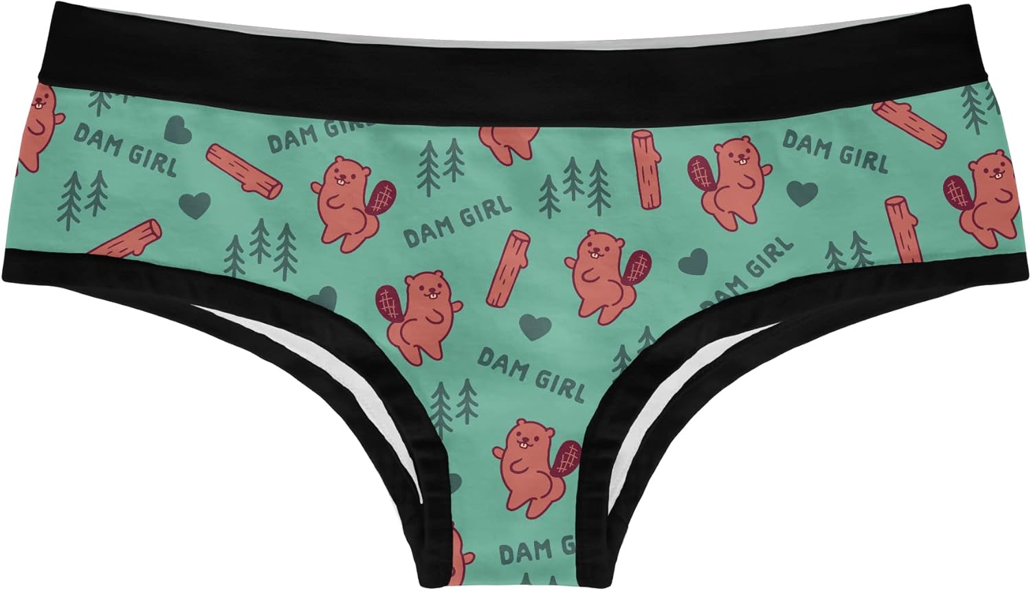 Crazy Dog T-Shirts Womens Dam Girl Panties Funny Cute Beaver Butt Compliment Graphic Bikini Brief Underwear : Clothing, Shoes & Jewelry