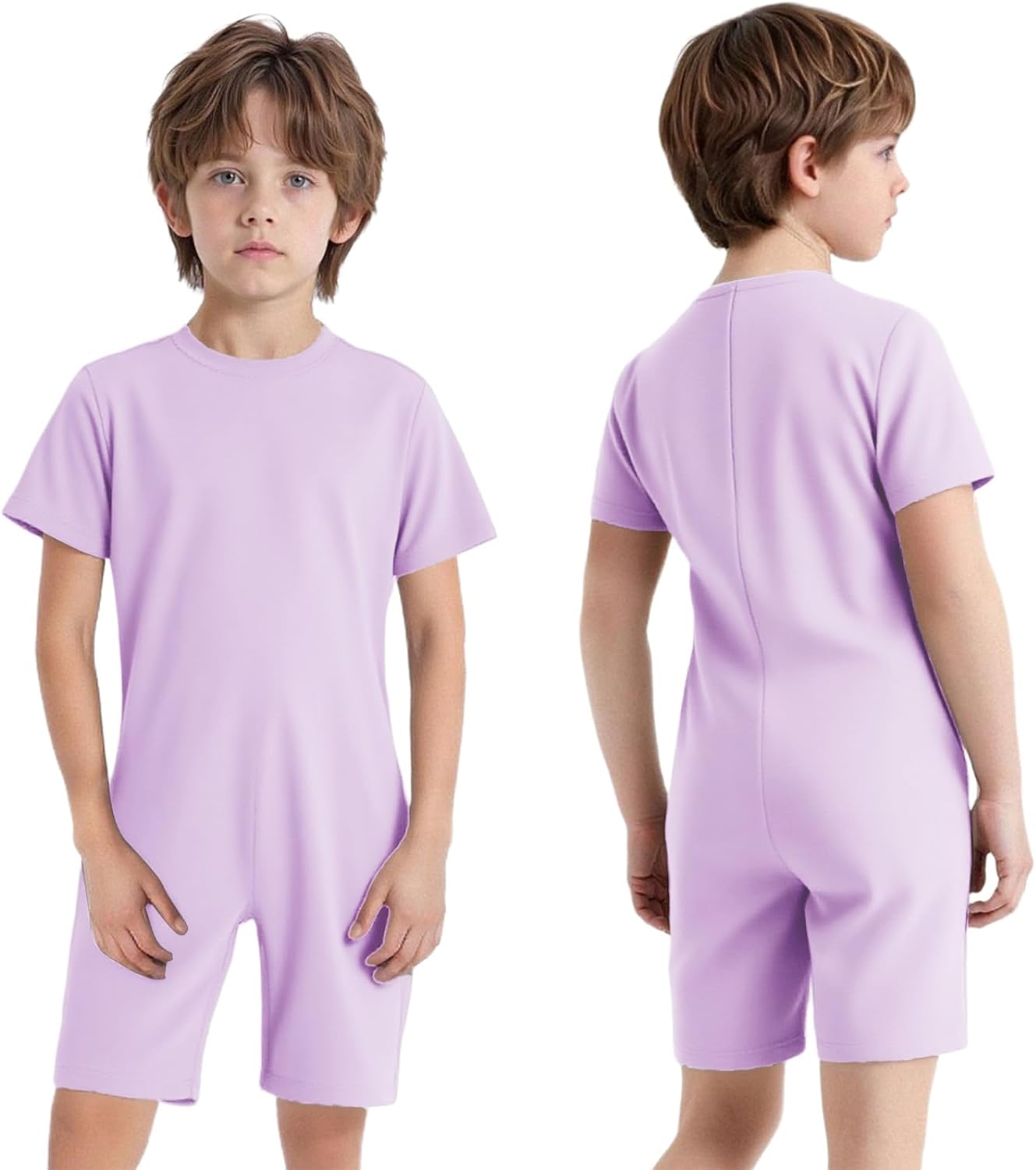 JEYPINMI Kids Girls Short Sleeve Overalls High Waist Shorty Jumpsuit Casual Clothes One Piece Rompers