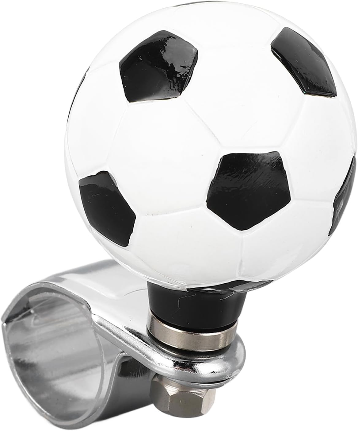 Soccer Ball Design Resin Steering Wheel Spinner Knob for Car Truck Tractor Boat Comfortable Grip Ergonomic Soccer Fans