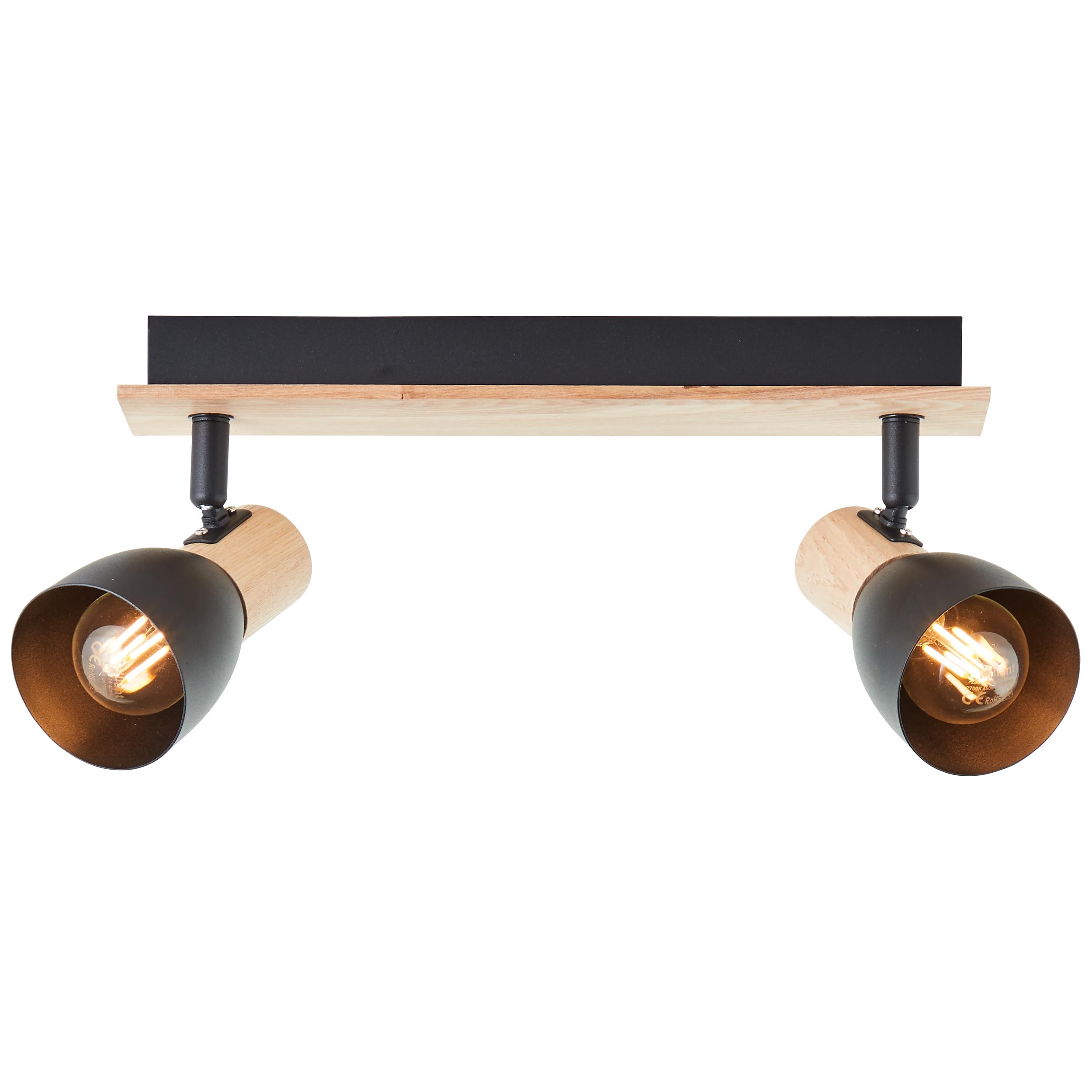 Brilliant Plafonnier Daintree 2 lumières noir - 99711/76