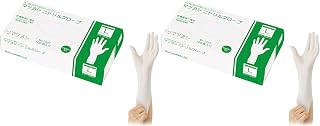 [マツヨシ] 使い捨て手袋 ニトリルグローブ ホワイト 粉なし 100枚入り (松吉医科器械) (L, 新パッケージ) (× 2)