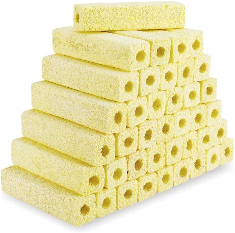 hygger 6.2-Inch Long Aquarium Bio Media Ceramic Filter Media Blocks for Sump Tank Pond Freshwater Fish Tank Filter Media (7.9 lbs,40-Pack)