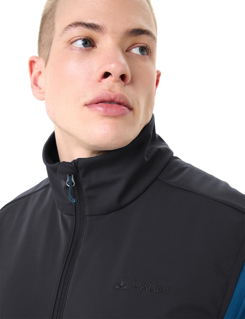 VAUDE Winddichte Softshell Weste für Herren unter Verwendung von recyceltem Polyester, Outdoor Weste für Herren mit elastischem Material