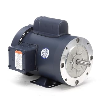 Leeson 110908.00 General Purpose C Face Motor, 1 Phase, 56C Frame, Rigid Mounting, 1HP, 1800 RPM, 115/208-230V Voltage, 60Hz Fequency