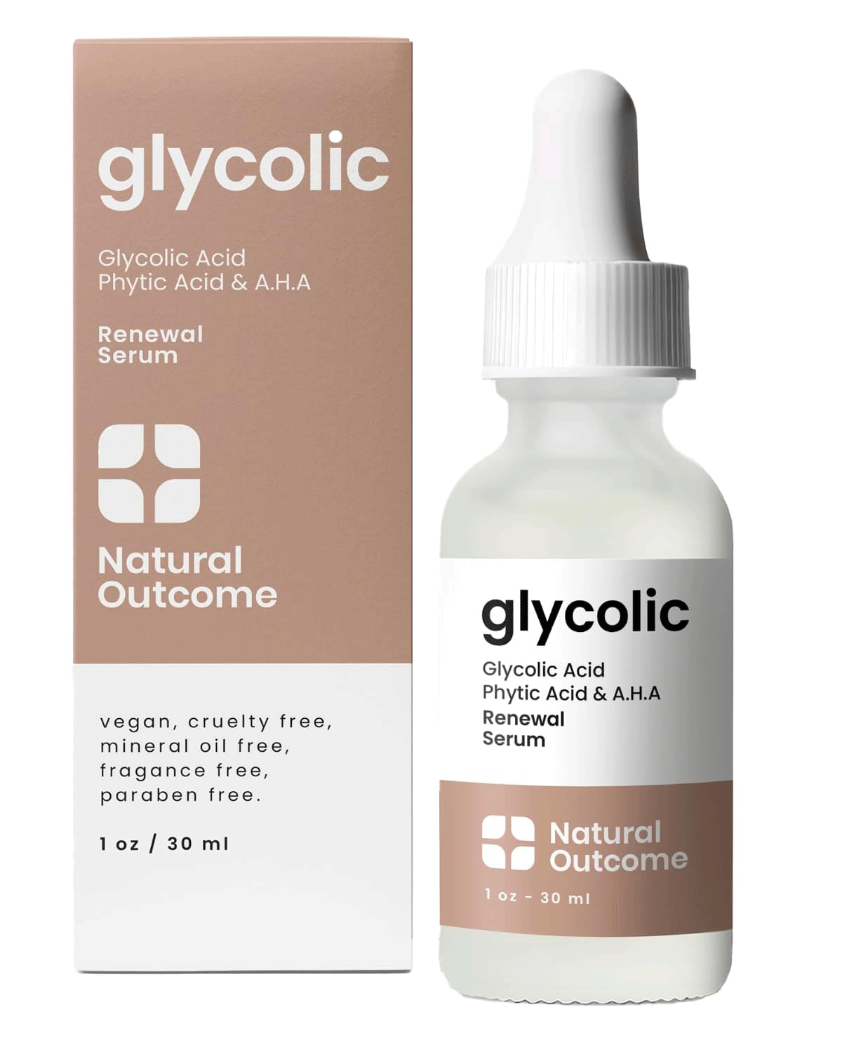 Glycolic Acid/AHA 12% Renewal Serum | Anti-Aging Exfoliating Facial Serum | Increases Cell Turnover Leaving Behind Smoother Skin | Clarifies Acne and Rejuvenates Skin | 1 Oz
