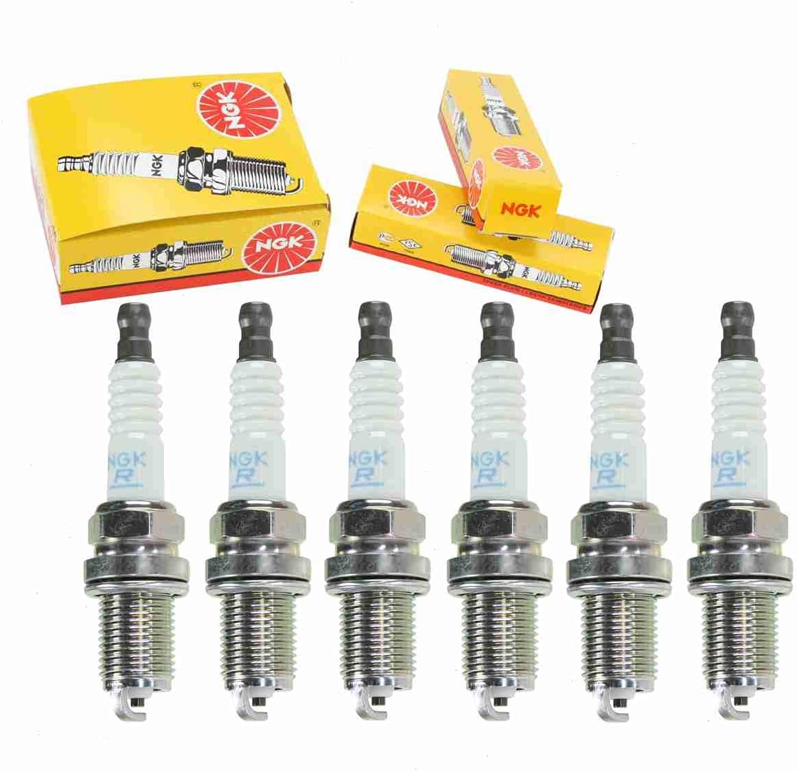 6 pc NGK Standard Spark Plugs compatible with Toyota Avalon 3.0L V6 1995-2004