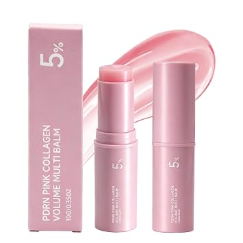 PDRN Pink Collagen Volume Multi Balm Stick, Hydrating Face Balm, 2 Pack