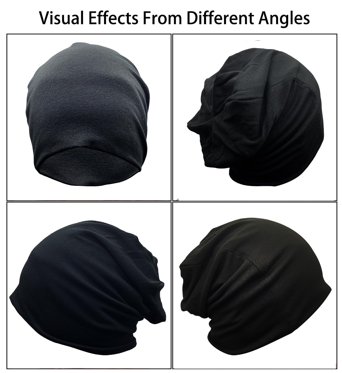 JarseHera 2 Pack Wider Slouchy Beanie for Men Women Oversize Chemo Headwear Large Baggy Skull Cap Cancer Caps Hats
