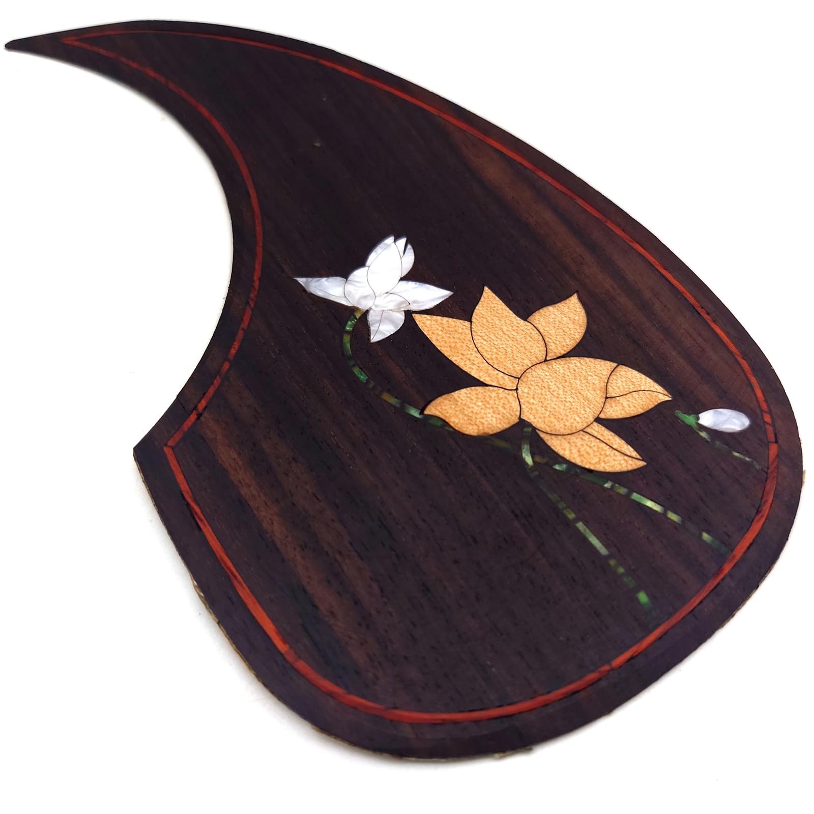 Guitar Pick Guard, Battipenna in abalone in palissandro autoadesivo for Chitarre acustiche folk D-45 Taylor(6)