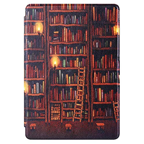 Capa para Kindle Paperwhite (aparelho à prova d`água) - rígida - sistema de hibernação - Biblioteca
