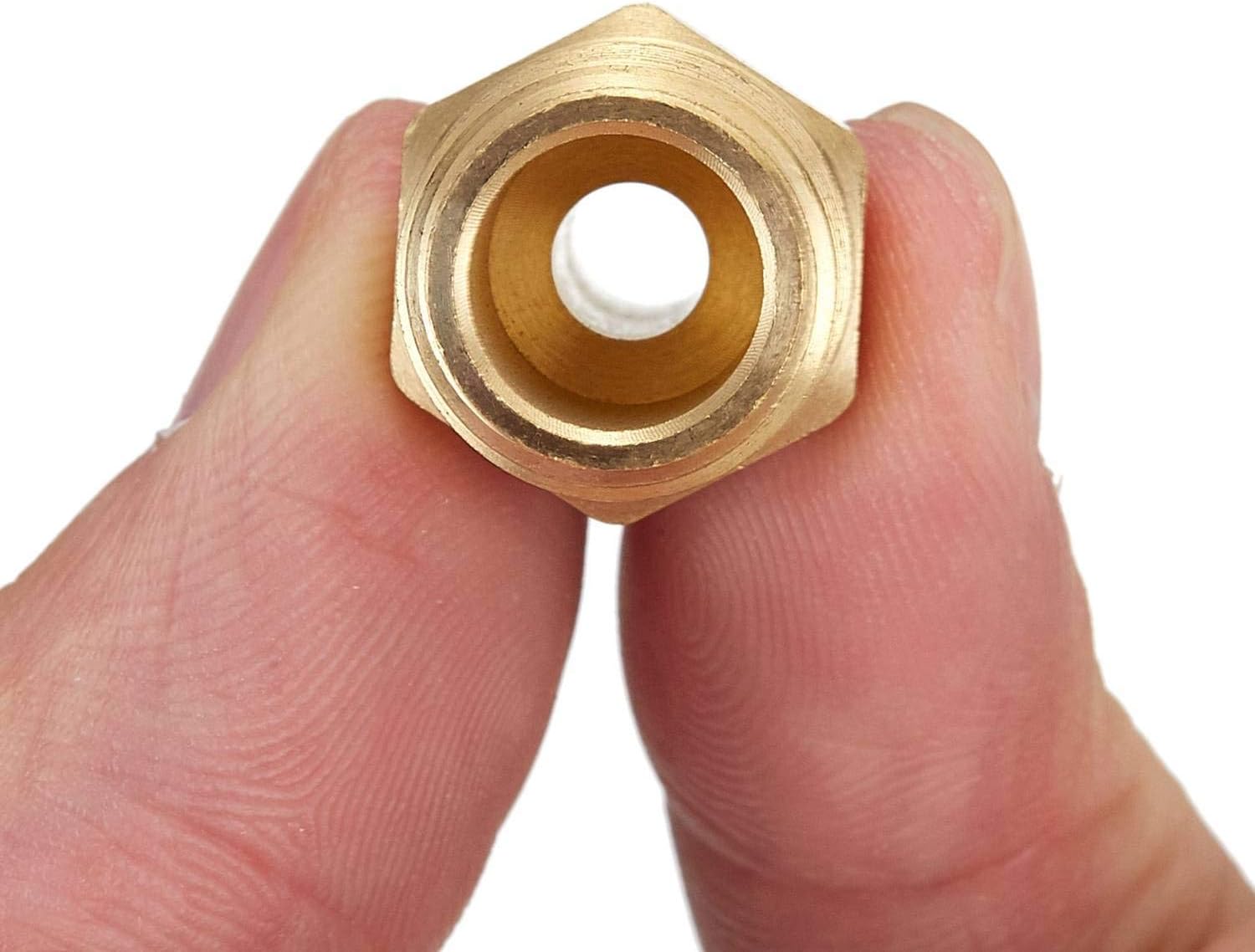 Litorange 6 PCS Solid Brass Pipe Fitting and Air Hose End Fitings 1/4" Barb x 1/4" NPT Male Thread Pipe Adapter